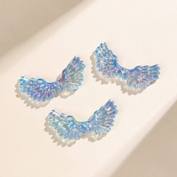 Wholesale Resin wings can be worn through the pen spacer beads straight hole beads DIY
