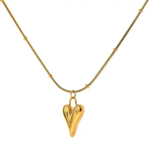 Jyh385 Necklace Golden Peach Heart