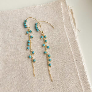 Synthetic turquoise long tassel