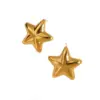 Wholesale 1 Pair Vintage Style Classic Style Scallop Star Starfish Plating 304 Stainless Steel Ear Studs
