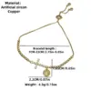18K Gold Plated Copper Plated Cross Saint Benedict Virgin Mary Elegant Religion Classic Style Ball Chain Bracelets Drawstring Bracelets For Unisex