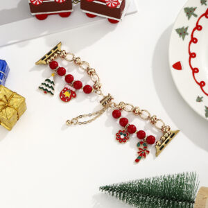 Red beaded Christmas / 38/40/41mm（S10 /42mm)