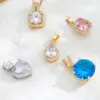 Wholesale Vintage Style Geometric Stainless Steel Plating Inlay Zircon Pendant Necklace