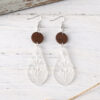 Wholesale Spring/Summer Vacation Earrings - Simple Floral Teardrop Patchwork Pendant