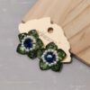 Wholesale Genuine gold electroplated flower earrings