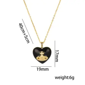 528 Black Empress Dowager Love Necklace