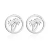 Wholesale Jewelry Fashion Pentagram Coconut Tree Cat 201 Stainless Steel 18K Gold Plated Plating Earrings Necklace