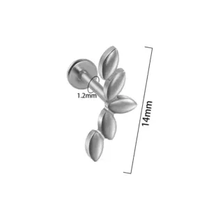 Five Flat Horse Eyes / Steel Color-1.2*8mm