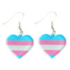 Wholesale Rainbow Multicolor Heart Shaped Acrylic Earrings