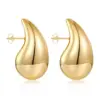 Wholesale 1 Pair Simple Style Commute Water Droplets Plating Stainless Steel Ear Studs
