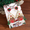 Wholesale Christmas tree rice bead earrings