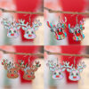 oly-6896d159f32e07dfdaba2104496df76a Wholesale Christmas Western Style Y2K Reindeer Wooden Double-Sided Earrings