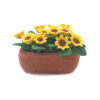 Wholesale 1:12 doll house accessories dollhouse simulation mini clay flower red pottery pot sunflower flower model