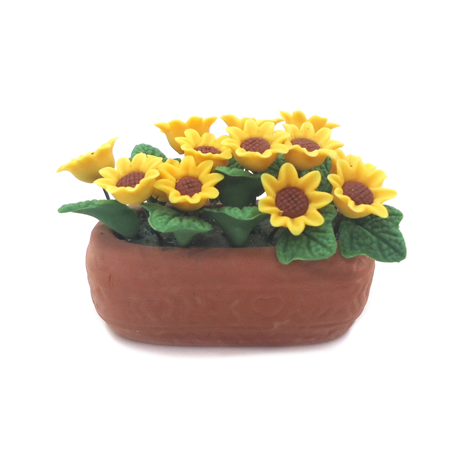 Wholesale 1:12 doll house aessories dollhouse simulation mini clay flower red y t suower flower model