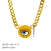 Wholesale 304 Stainless Steel Devil's Eye Ion Plating (IP) 18K Real Gold Plated Vintage Style Simple Style Roman Style Waterproof Non Tarnish Jewelry Set