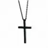 PVD Coated Real Gold Plated 18K Gold Cross 304 Stainless Steel Simple Style Waterproof Non Tarnish 304 Stainless Steel Pendant Necklace