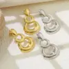 Wholesale 1 Pair French Style Simple Style Classic Style Geometric 304 Stainless Steel Imitation Gold Electroplating Drop Earrings