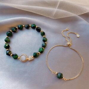 24# bracelet-Green (two-piece set)