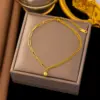 Wholesale 1 Piece Vacation Solid Color 304 Stainless Steel Waterproof Non Tarnish PVD Coated Real Gold Plated 18K Gold Women's Anklet