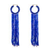 oly-68b1846f3b1c4758c25da0e8c92c22c2 Wholesale ZA Cross-border Trend ins Creative Long Tassel Earrings Women's Distinctive Color Rice Beads Fashion High-end Ear Jewelry
