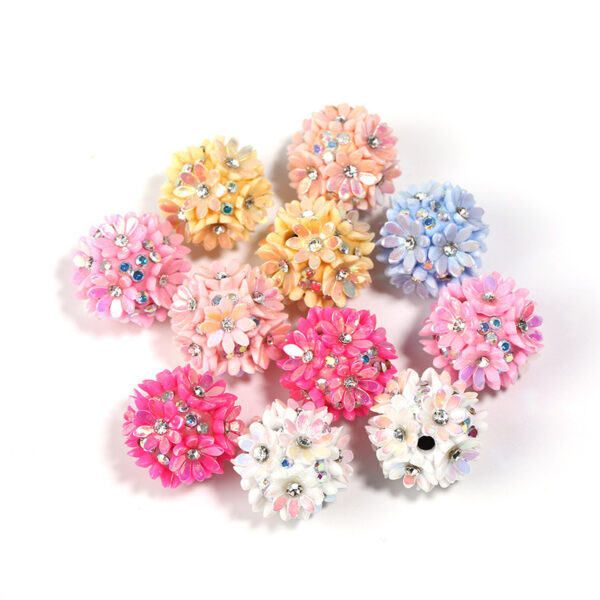 oly-68bbfec39faf2391d07261b78b89567c Wholesale Rhinestone-encrusted resin flower-shaped beads