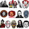 oly-68bdbe575cd9364a8d718f5dac6bcc51 Wholesale Howling Day ess Embroidered Cloth Stickers Horror Doll Patch Stickers Zombie Embroidery Pieces Weird Clown Embroidery Chapter