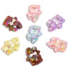Wholesale Cute cartoon cream colored teddy bear bead