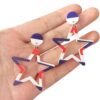 oly-68c605ab5aca658207b4497119bc1bcd Wholesale Exaggerated Independence Day Long Stripesd Acrylic Heart Five-Pointed Star Usa Ear Hook Earrings Small Earrings Earrings