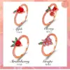 Copper Plating Fruit Artificial Gemstones Copper Rings