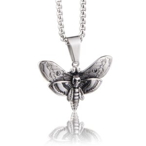 Wholesale Hip Hop Titanium Steel Butterfly Pendant Necklace