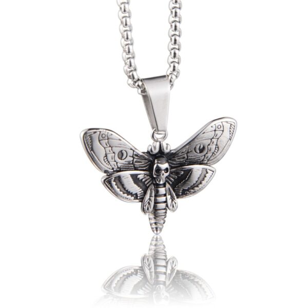Wholesale Hip Hop Titanium Steel Butterfly Pendant Necklace
