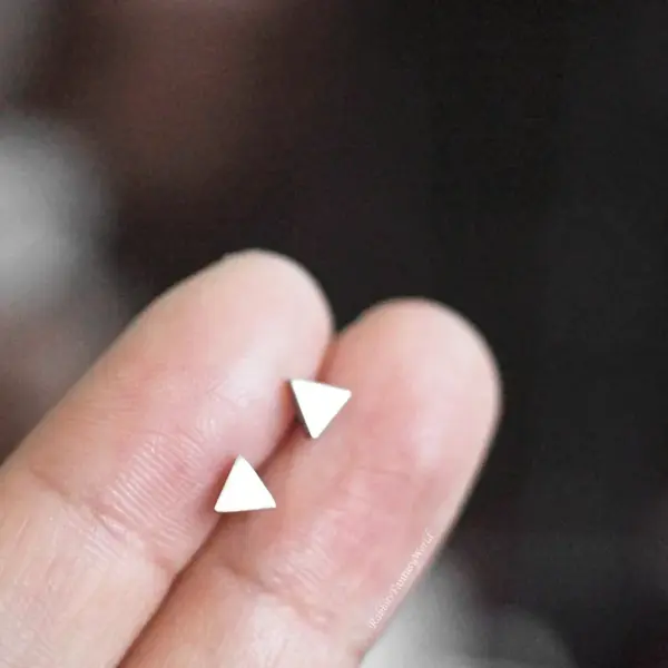 Wholesale Vacuum Plating Real Gold Plated Geometric 304 Stainless Steel Simple Style Waterproof Non Tarnish Ear Studs