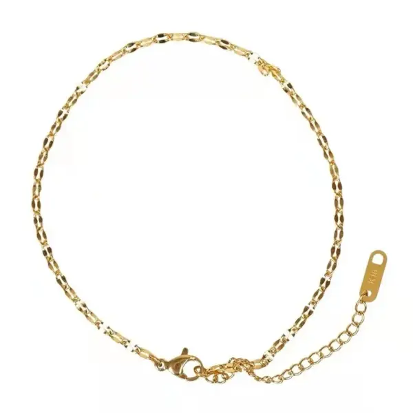 oly-68ccb99de3572657e692c5ffebf80ea6 Wholesale PVD Coated Real Gold Plated Geometric Titanium Steel Fashion Waterproof Non Tarnish Bracelets