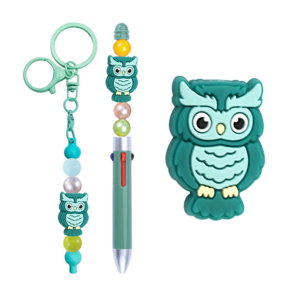 oly-68d71277e7e0b6db0c951618fe13271c Wholesale Cartoon owl shaped ballpoint pen with beads