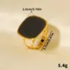 Wholesale PVD Coated Real Gold Plated Geometric 304 Stainless Steel Retro Waterproof Non Tarnish Open Rings