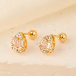 008 Gold White Diamond E00787