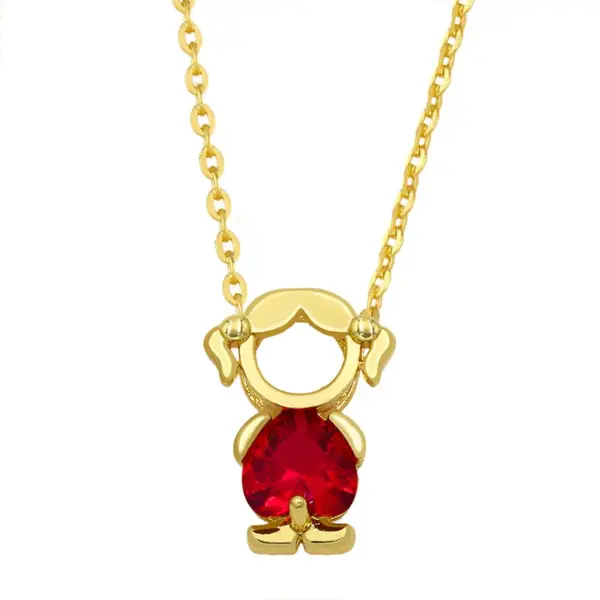 Copper Plating Cartoon Character Necklace