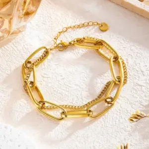 7709 Hip Hop Bracelet / Gold