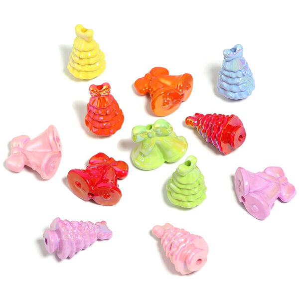 Wholesale Christmas tree bells and snowflake beads