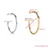 Wholesale PVD Coated Real Gold Plated 18K Gold Solid Color 304 Stainless Steel Simple Style Waterproof Non Tarnish 304 Stainless Steel Earrings