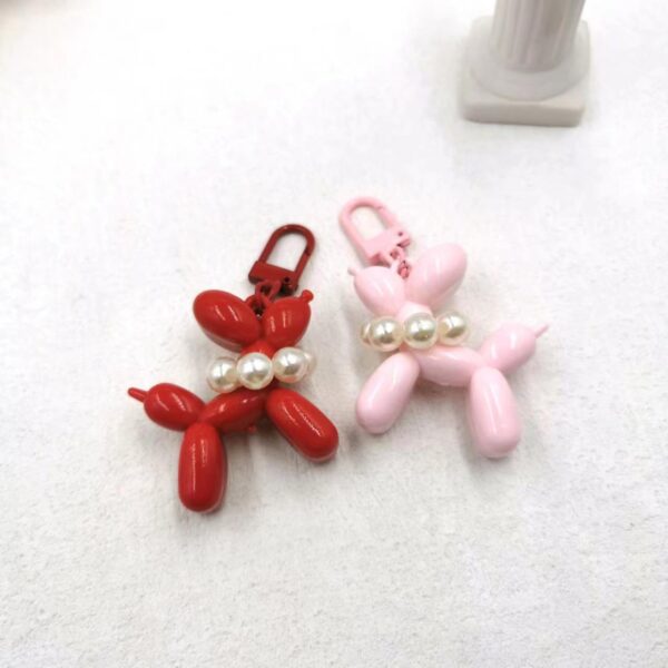 Wholesale Acrylic Keychain Poodle Key Ring Pendant Bag Balloon Dog Jewelry Pendant Mobile Phone Shell Jewelry Pendant