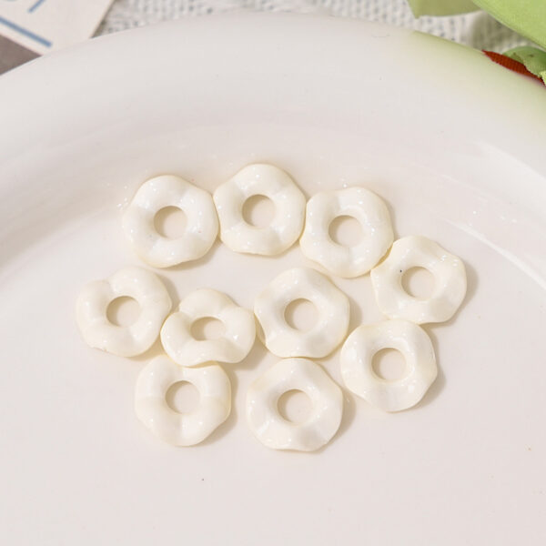 Wholesale Cute painted textured lace wavy stackable small spacer beads