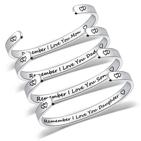 Wholesale Fashion C Shape Letter Stainless Steel Bangle