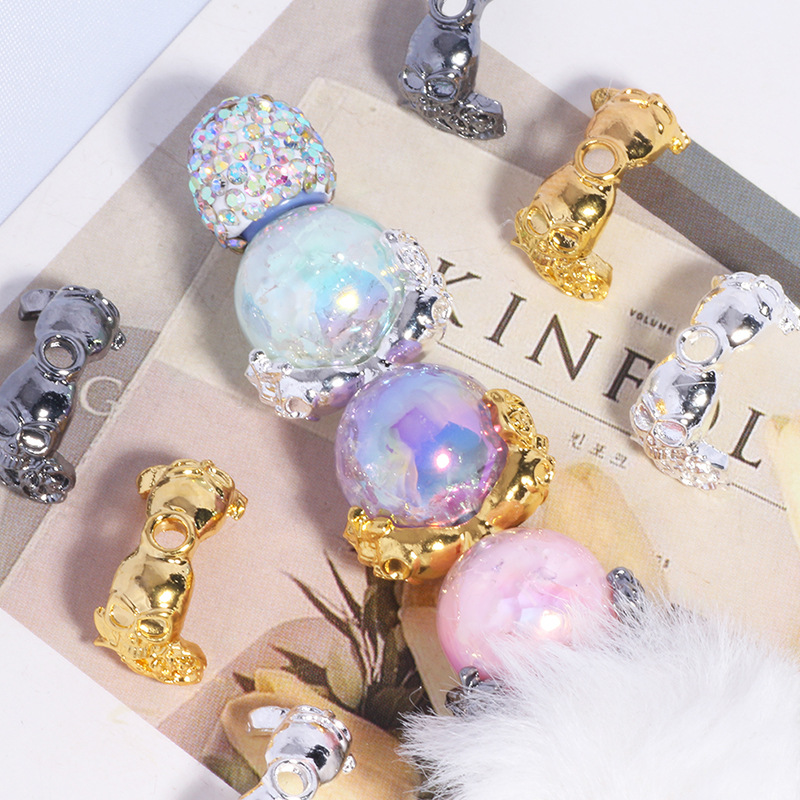 Wholesale Skull flower holder DIY spacer beads