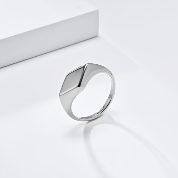 Wholesale European and American Simple Diamond Geometry High-level Design Sense Ring Female Niche Personality Gender-free Cold Style Food Ring