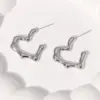 Wholesale PVD Coated Real Gold Plated 18K Gold Heart Shape 304 Stainless Steel Simple Style Waterproof Non Tarnish Ear Studs