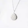 Wholesale PVD Coated 18K Gold Rose Gold Real Gold Plated Round Solid Color Flower Stainless Steel Retro Waterproof Non Tarnish 304 Stainless Steel Lobster Trigger Clasp Closure Pendant Necklace