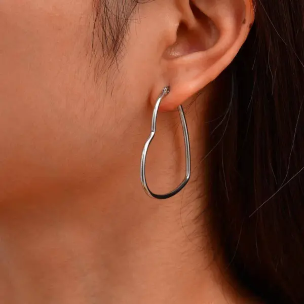 Wholesale 1 Pair Simple Style Square Star Heart Shape 201 Stainless Steel Stainless Steel Earrings