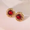 Wholesale 304 Stainless Steel Plastic Geometric Electroplating Imitation Gold Elegant Glam Classic Style Ear Studs