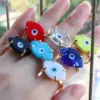 Wholesale Retro Devil's Eye Copper Gold Plated Glass Stone Open Ring 1 Piece
